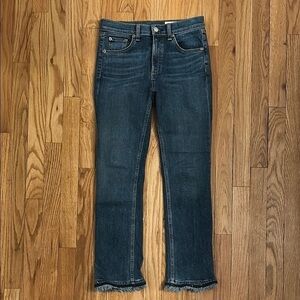 Rag & Bone sz 25 Hana jeans raw edge in Croyden color Women's Blue Jeans VGUC